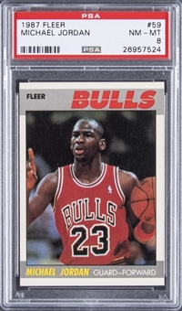 1987-88 Fleer #59 Michael Jordan - PSA NM-MT 8